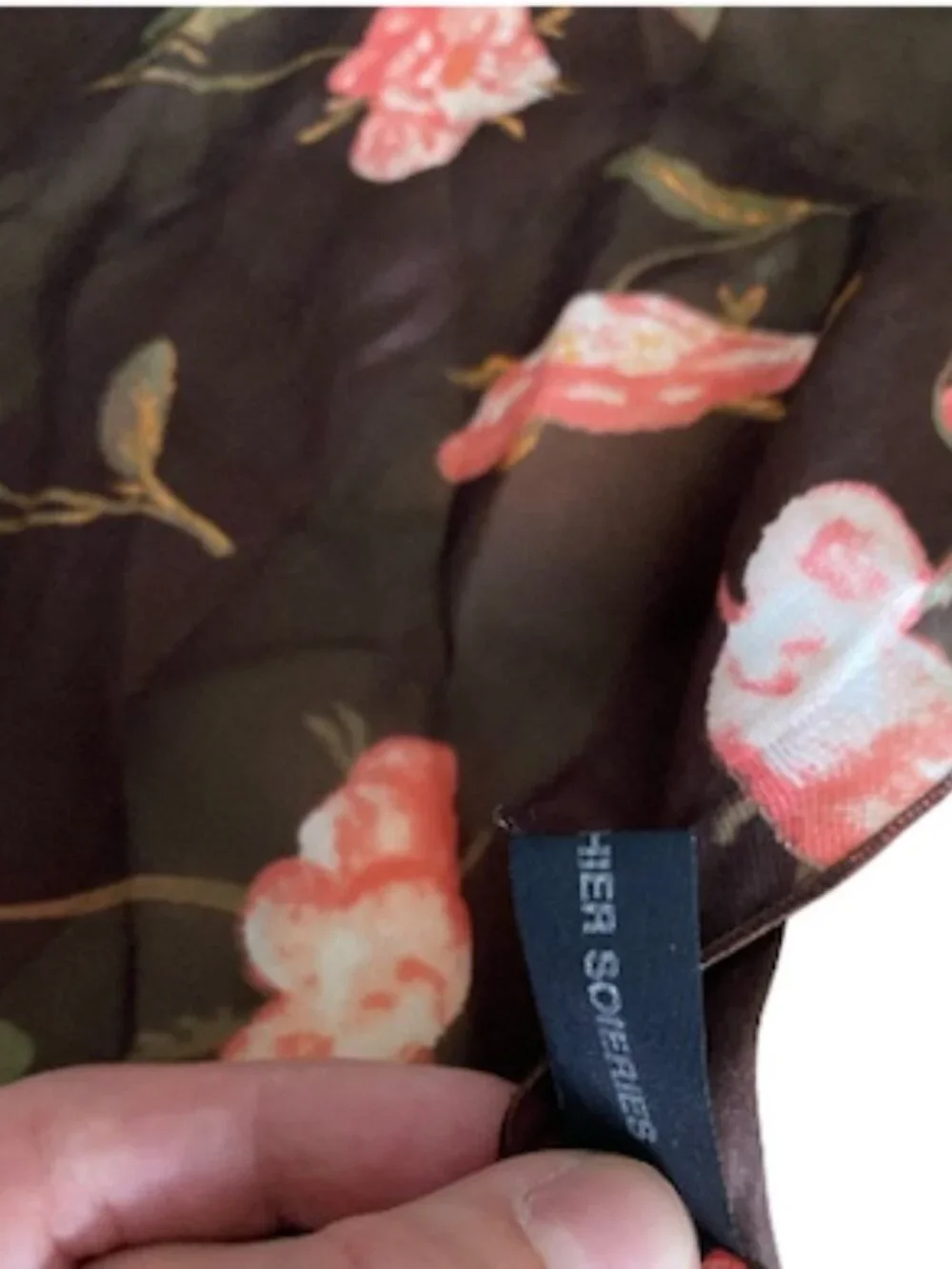 Brochier Soieries Silk Floral Scarf made in France